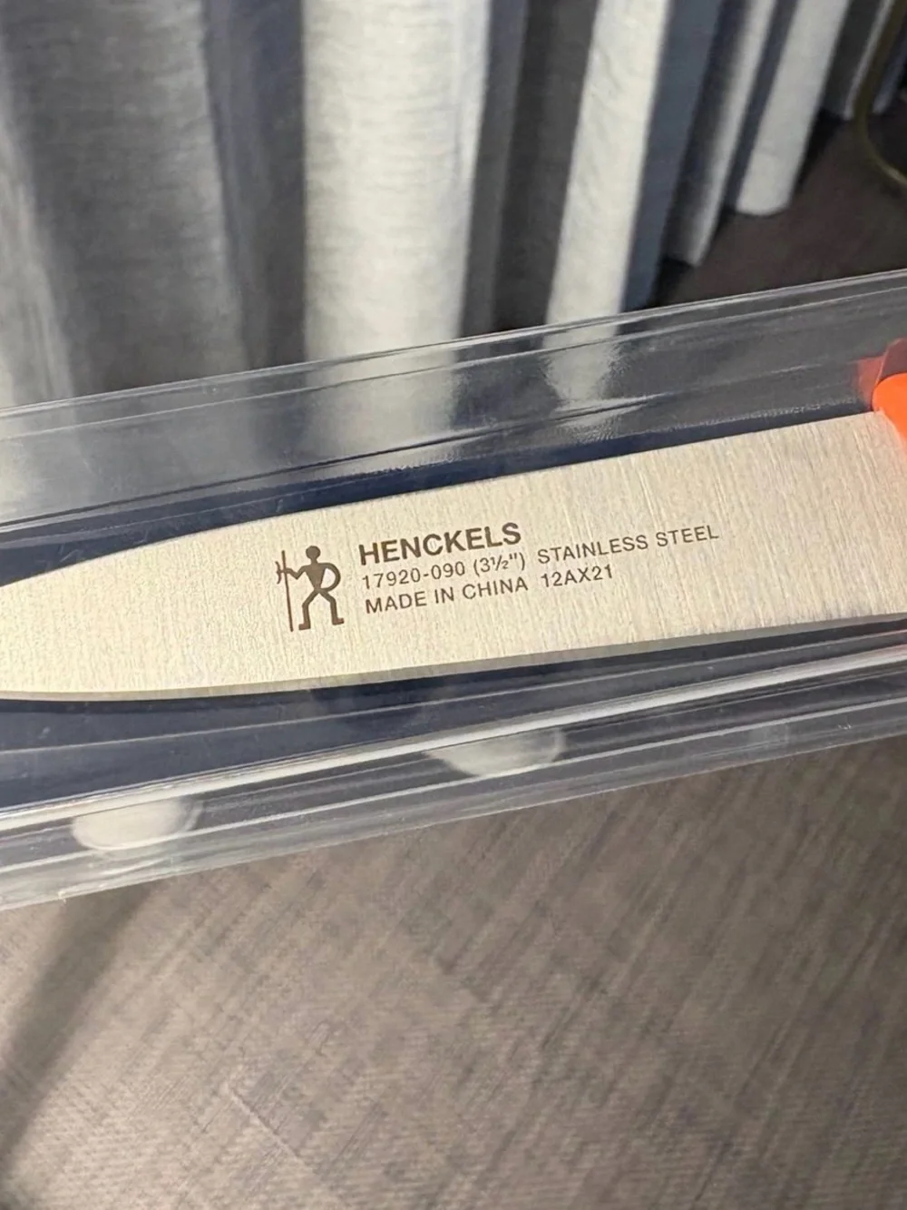 NWOT Henckels 3.5” Paring Knife with Red Handle